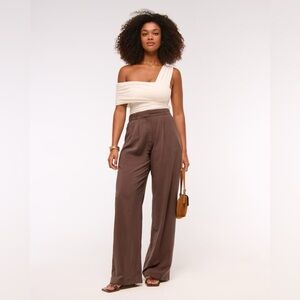 Abercrombie & Fitch Curve Love Sloane crepe Trousers lightweight